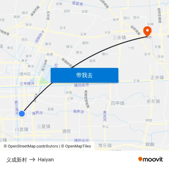 义成新村 to Haiyan map