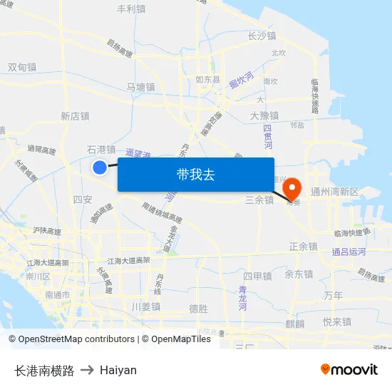 长港南横路 to Haiyan map