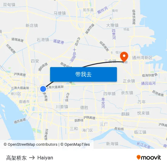 高架桥东 to Haiyan map