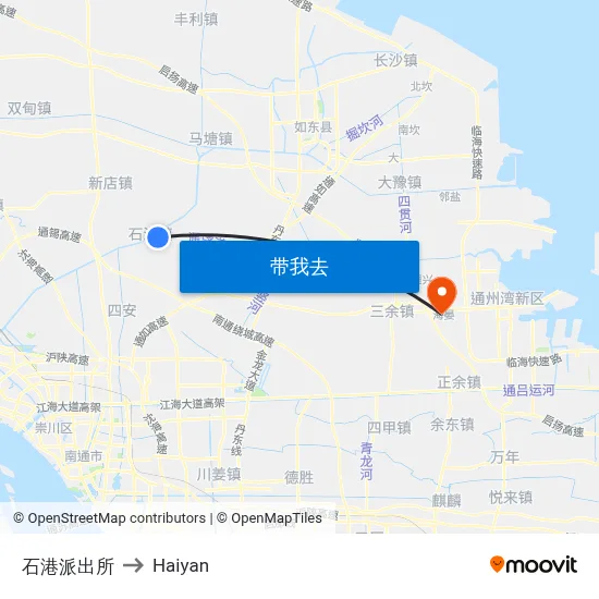 石港派出所 to Haiyan map