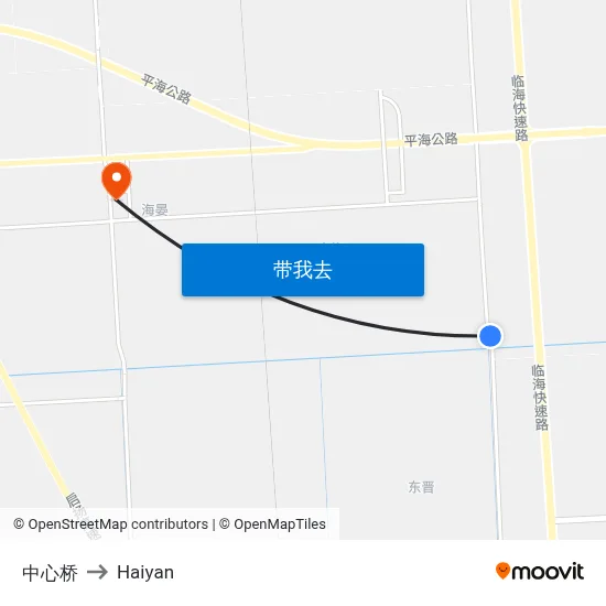 中心桥 to Haiyan map