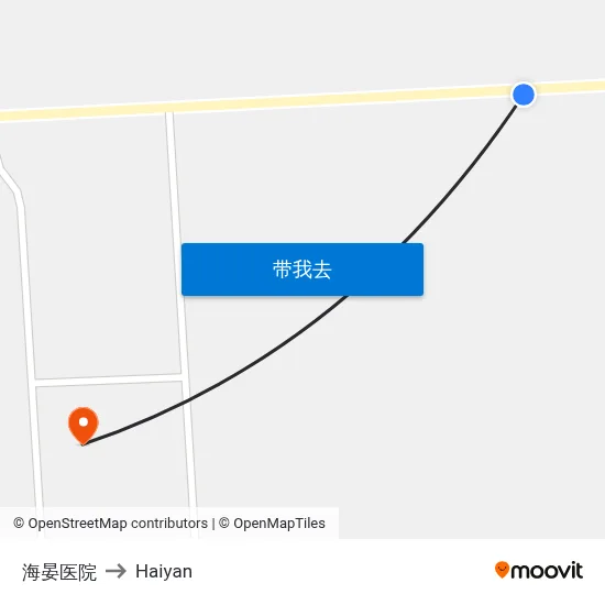 海晏医院 to Haiyan map