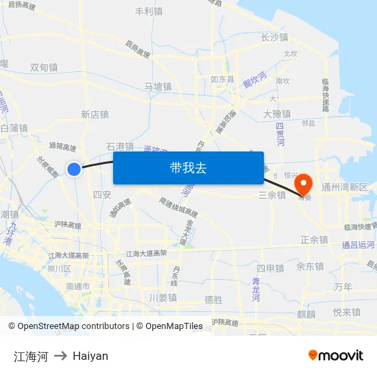 江海河 to Haiyan map