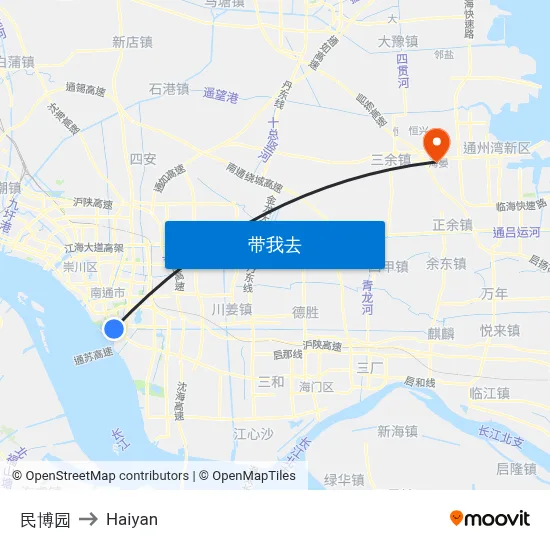 民博园 to Haiyan map