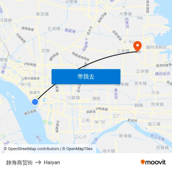 静海商贸街 to Haiyan map