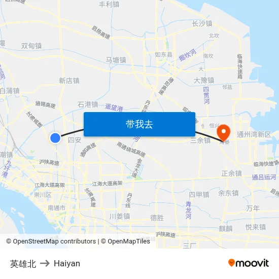 英雄北 to Haiyan map