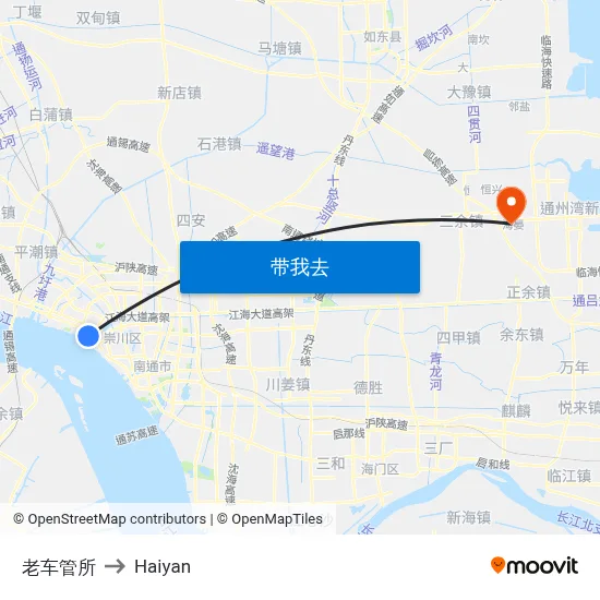 老车管所 to Haiyan map