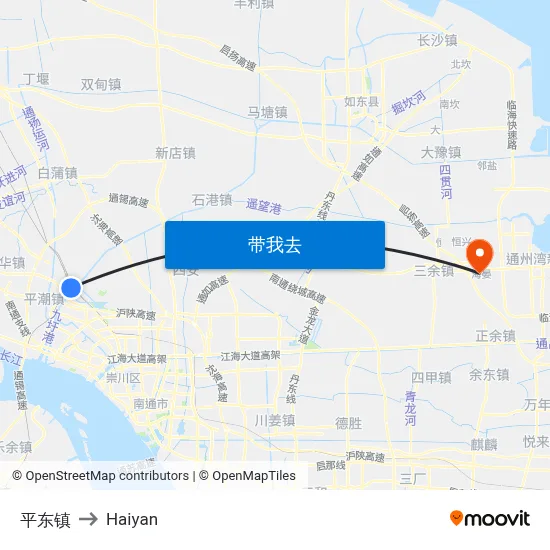 平东镇 to Haiyan map