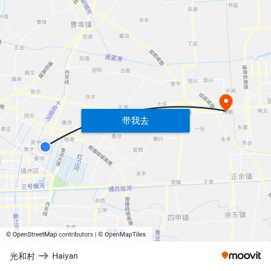 光和村 to Haiyan map