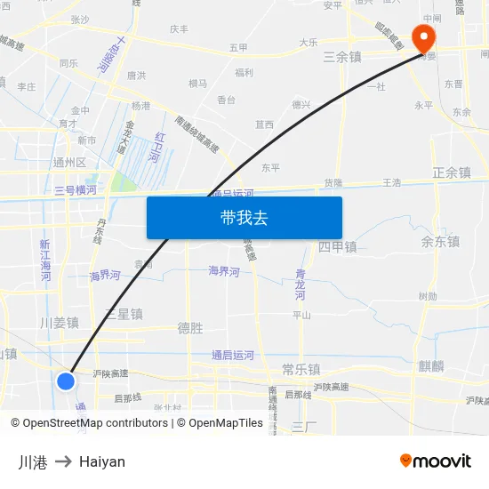 川港 to Haiyan map