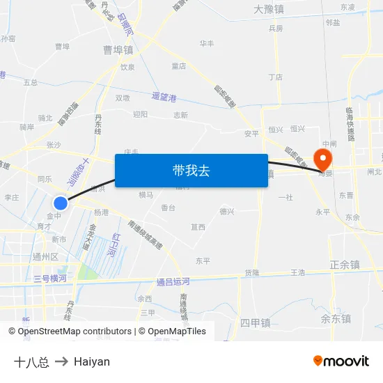 十八总 to Haiyan map