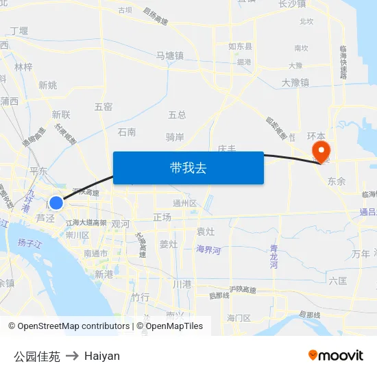 公园佳苑 to Haiyan map