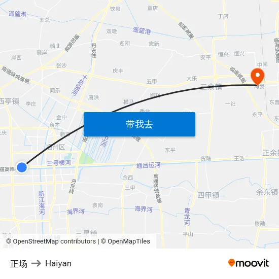 正场 to Haiyan map