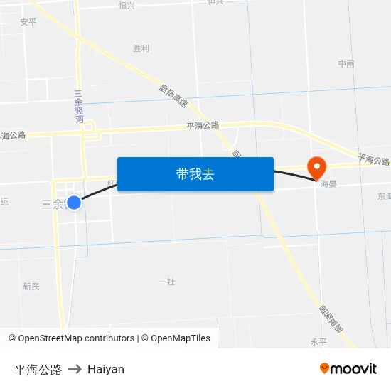 平海公路 to Haiyan map