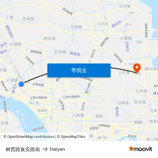 树西路集安路南 to Haiyan map