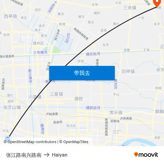 张江路南兴路南 to Haiyan map