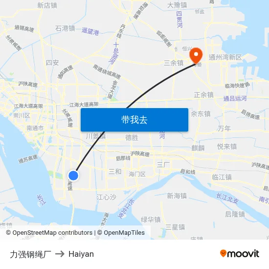 力强钢绳厂 to Haiyan map