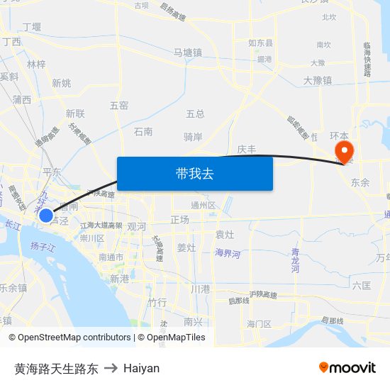 黄海路天生路东 to Haiyan map