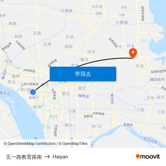 五一路教育路南 to Haiyan map