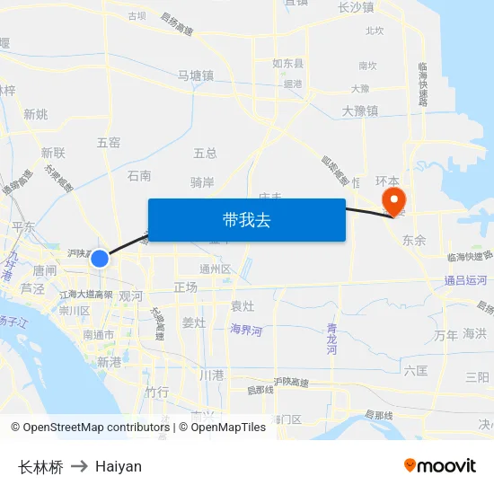 长林桥 to Haiyan map