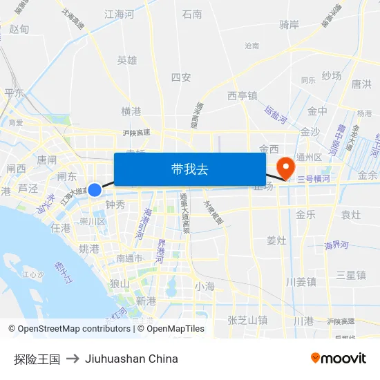 探险王国 to Jiuhuashan China map