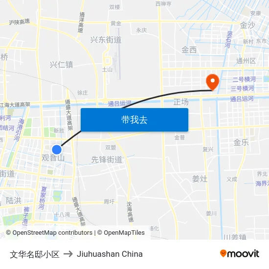 文华名邸小区 to Jiuhuashan China map