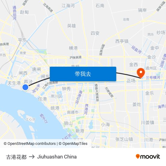 古港花都 to Jiuhuashan China map