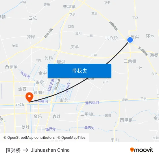 恒兴桥 to Jiuhuashan China map