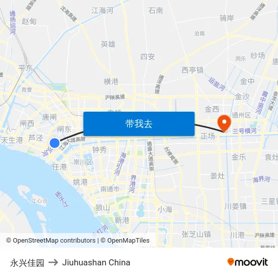 永兴佳园 to Jiuhuashan China map