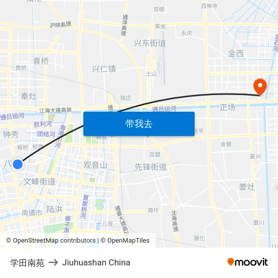 学田南苑 to Jiuhuashan China map