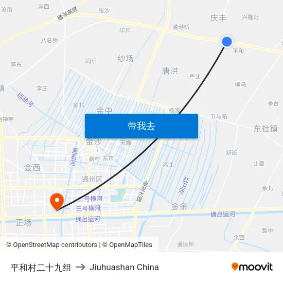 平和村二十九组 to Jiuhuashan China map
