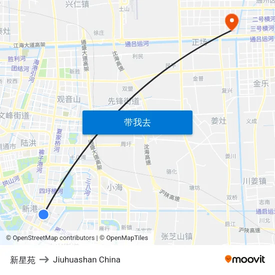 新星苑 to Jiuhuashan China map