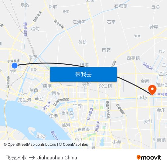 飞云木业 to Jiuhuashan China map