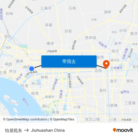 怡居苑东 to Jiuhuashan China map