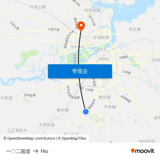 一〇二国道 to Hiu map