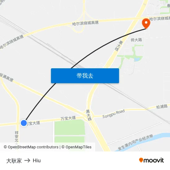 大耿家 to Hiu map
