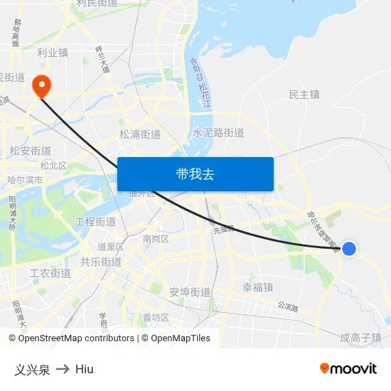 义兴泉 to Hiu map