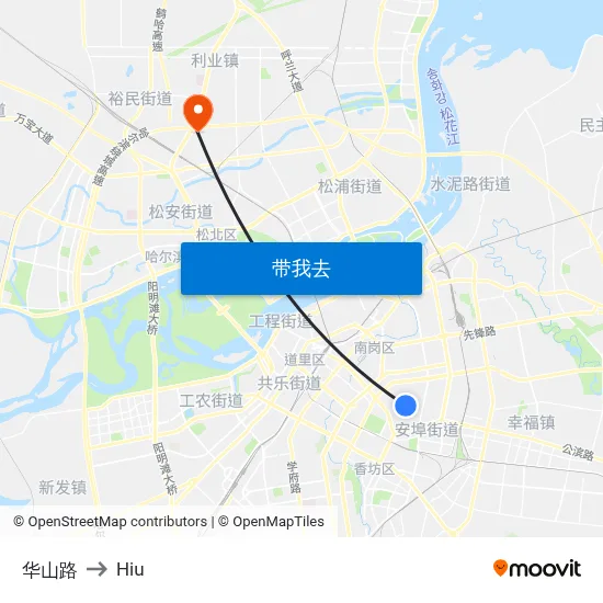 华山路 to Hiu map