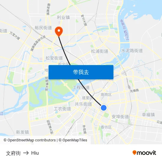 文府街 to Hiu map