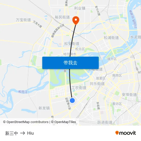 新三中 to Hiu map
