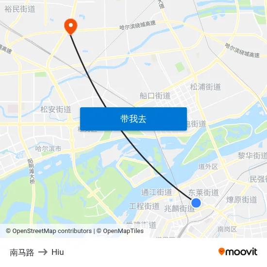 南马路 to Hiu map