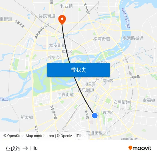征仪路 to Hiu map