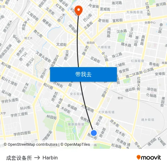 成套设备所 to Harbin map