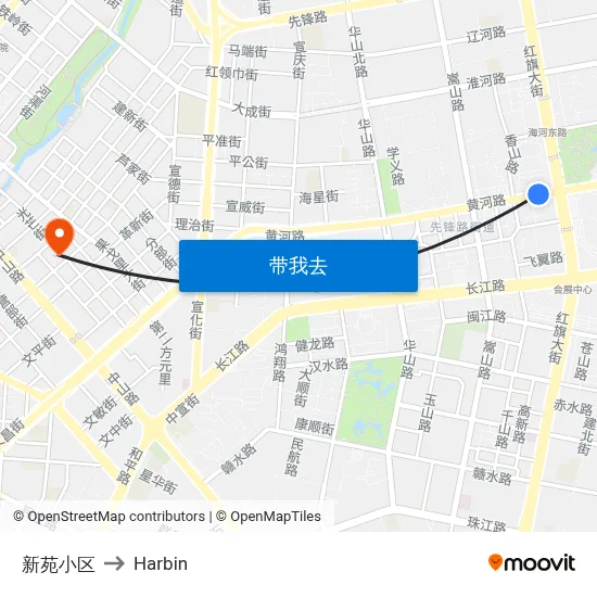 新苑小区 to Harbin map