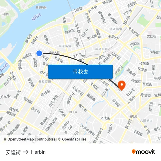 安隆街 to Harbin map