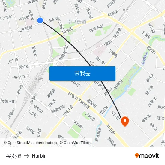 买卖街 to Harbin map