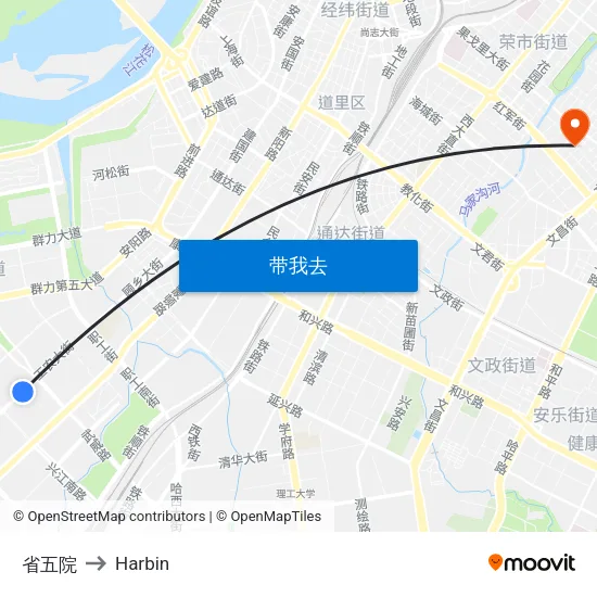 省五院 to Harbin map