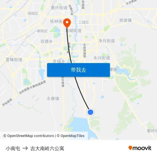 小南屯 to 吉大南岭六公寓 map