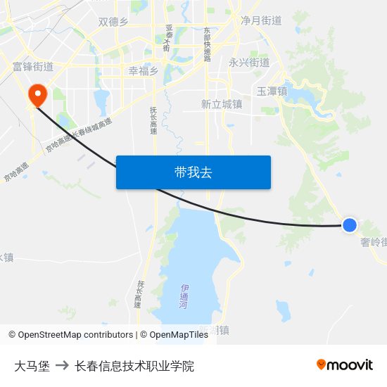 大马堡 to 长春信息技术职业学院 map
