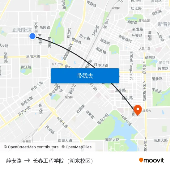 静安路 to 长春工程学院（湖东校区） map